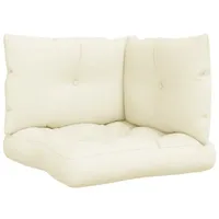 VidaXL Palettenkissen 3-tlg. Creme Stoff
