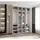 abiks möbel Drehtürenschrank COMO 180 x 245,5 x 40 cm Schwarz/Weiß