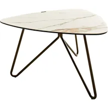 DeLife Ekrem Weiß-Gold-Grau Keramik 65 x 65 cm