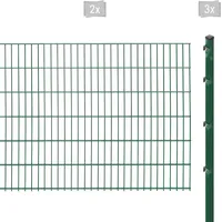 Arvotec Doppelstabmattenzaun »ESSENTIAL 123 zum Einbetonieren«, Zaunhöhe 123 cm, Zaunlänge 2 - 60 m 54224747-0 dunkelgrün H/L: 123 cm x 4 m