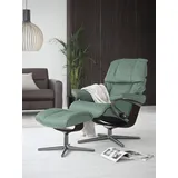 Stressless Stressless® Relaxsessel »Reno«, mit Cross Base, Größe S, M & L, Holzakzent Braun, grün