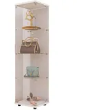 Shopentra Sammlervitrine, Weiß, Glas, 14.37x64.56x16.73 cm, Wohnzimmer, Wohnwände, Vitrinenschränke