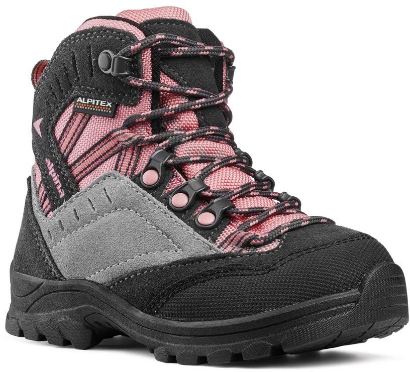 Alpina Wanderschuhe, Wanderstiefel für Mädchen in pink/grau mit Rutschfester Sohle (31 EU) - 31 EU