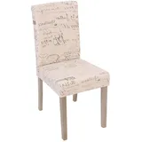 chefgastro Esszimmerstuhl Textil beige 2er Set