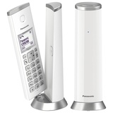 Panasonic KX-TGK212JTW Telefon Cordless Duo 1,5 Zoll LCD-Hintergrundbeleuchtung, weißen Klingeltönen, unerwünschten Anrufen, Eco und Eco Plus, weiß