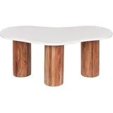 Beliani Couchtisch CASABLANCA Marmor Weiß