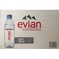 Evian Natural Mineral Water 24 x 0,5 L EINWEG Pfand