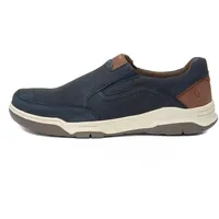 Hush Puppies Herren Fletcher Sneaker, Marineblau/Hellbraun, 40 EU - 40 EU