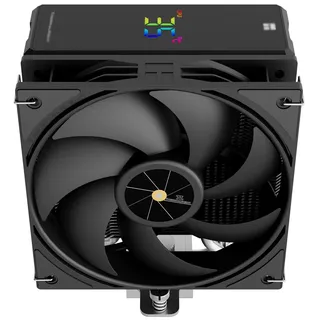 TR-Thermalright Assassin X 120 Digital schwarzer CPU-Kühler, 4x6mm Wärmerohre, 120mm CPU-Lüfter-2000U/min, Digital Display Board Top Cover, für AM5/AM4, Intel lga1851/1700, Schwarz