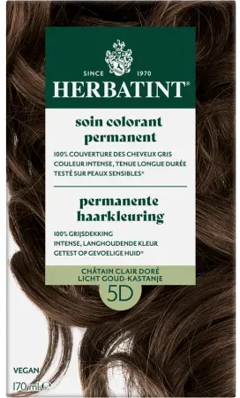 Herbatint Permanente Haarfärbung 5D Hellgold Kastanie 1 Kit