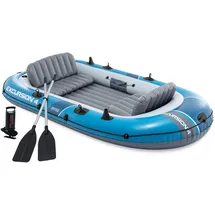 Intex Schlauchboot Excursion 4 Set mit Paddel Luftpumpe 500kg Paddelboot