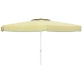 Marbueno Alu-Sonnenschirm 8 Streben D270 cm Polyester Weiß Garten, Pool und T