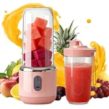 Tragbarer Mixer, 400Ml Mixer Smoothie Maker to Go, Portable Blender Mit Ersatzbe