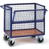 rollcart transportsysteme Drahtkastenwagen halb geklappt und vergittert 1175x775mm