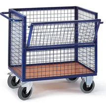 rollcart transportsysteme Drahtkastenwagen halb geklappt und vergittert 1175x775mm