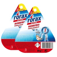 rorax 2x rorax Rohrfrei Power-Granulat Portionspack 60g - Wirkt sofort & lös Rohrreiniger