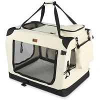 VOUNOT Hundebox faltbar 50 x 35 x 36 cm Beige