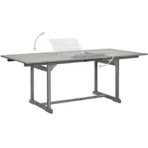vidaXL Garten-Esstisch (150-200)x100x75 cm Massivholz Akazie/Grau