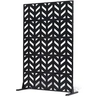Vevor Paravent 120 x 50,8 x 183 cm Schwarz Metall