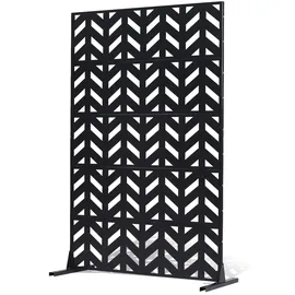 Vevor Paravent 120 x 50,8 x 183 cm Schwarz Metall