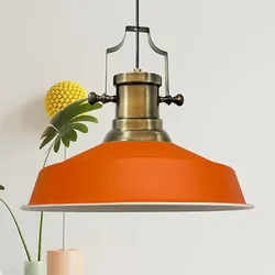 Bamyum Asletl Industrial Vintage Orange Pendelleuchte