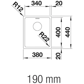 Blanco Andano 340-IF Edelstahl Seidenglanz + Handbetätigung + InFino