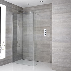 Walk-in Dusche für Nische mit Seitenstück, Größe und Ablauf wählbar - Portland, von Hudson Reed