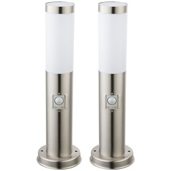 2er Set LED 9,5 Watt Außen Leuchte Steh Beleuchtung Bewegungsmelder Lampe IP44