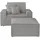 OTTO home Loveseat FINNLEY Cord 120 x 85 x 166 cm Grau mit Hocker
