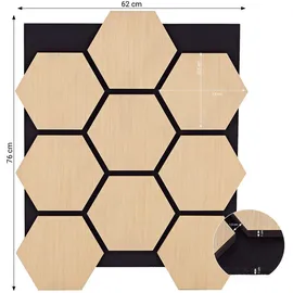 Homestyle4u Akustikpaneele Holz Natur 8 St. 76 x 62 cm