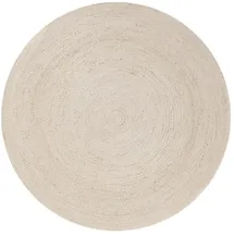 benuta pure Juteteppich, Jutta Ivory ø 80 cm - Naturfaserteppich aus Jute