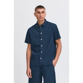 !Solid Kurzarmhemd Blau S