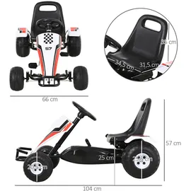 Homcom Go Kart Stahl+