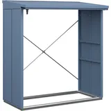 Hörmann Kaminholzregal Elegant-V Typ 2 Metall 181,4 x 102,5 x 198 cm Taubenblau