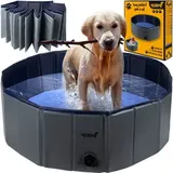 BEMI FALTBARER HAUSTIER HUNDE POOL ZUM BADEN FÜR DAS GARTEN 100 x 30 cm