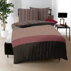 KAEPPEL Skyline Gestreift Braun 155 x 220 cm + 80 x 80 cm