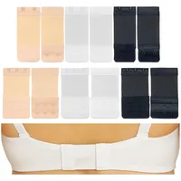 Bequeme BH Verlängerung, 12 Pack, Größe M und L, schwarz, weiß, beige, 2 Stück x je Grösse und Farbe, 2er + 3er Haken Reihe, weiches, elastisches Material, Büsten Verschluss Erweiterung, Bra Extender - M