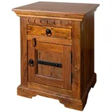Massivmoebel24 Nachtschrank Oxford 45 x 40 x 60 cm Braun