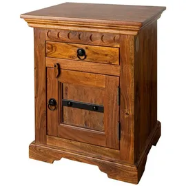 Massivmoebel24 Nachtschrank Oxford 45 x 40 x 60 cm Braun