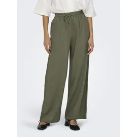 Jdy JDYSAY Linen HW Wide Pant Schlupfhose Kalamata Grün M (38)