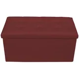Mobili Rebecca Fusshocker, Bordeaux Textil, Rechteckig, 38x38x76 cm, Wohnzimmer, Hocker Sitzhocker