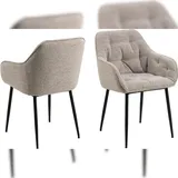 VCM Brooke Esszimmerstuhl mit Armlehne Beige