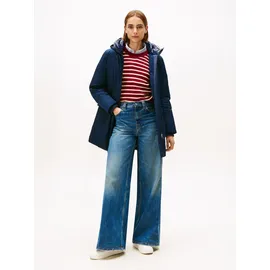Tommy Hilfiger Padded NYLON REG Parka Damen, Gr. M (38), blau (Dark night navy), Web, Obermaterial: 59% Baumwolle, 41% Polyester, unifarben, Mäntel Wintermantel