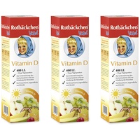 ROTBÄCKCHEN Vital Vitamin D 3er Pack (3 x 450 ml) - Nahrungsergänzungsmittel mit veganem Vitamin D3