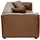 miliboo Schlafcouch Leder 3-Sitzer Braun