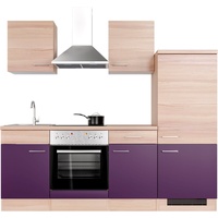 Flex-Well Küche »Portland«, wahlw. mit E-Geräten, Breite 220 cm, lila