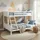 Homestyle4u Etagenbett 1898 90 x 200 cm Kiefer massiv weiß