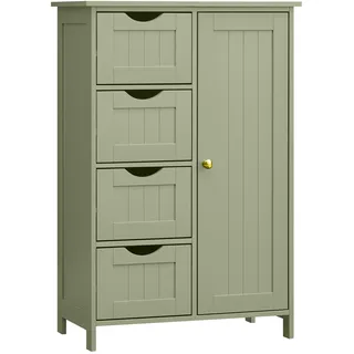 VASAGLE Badezimmerschrank 30 x 55 x 82 cm Lorbeergrün/Waldgrün