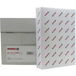 2500 Blatt A4 inapa Rebell Office weiß Kopierpapier Druckerpapier 5 x 500 Blatt