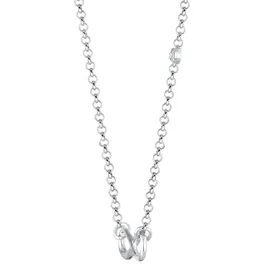 Elli DIAMONDS Halskette Infinity Diamant Brillantschliff (0,015 ct) 925 Sterling Silber